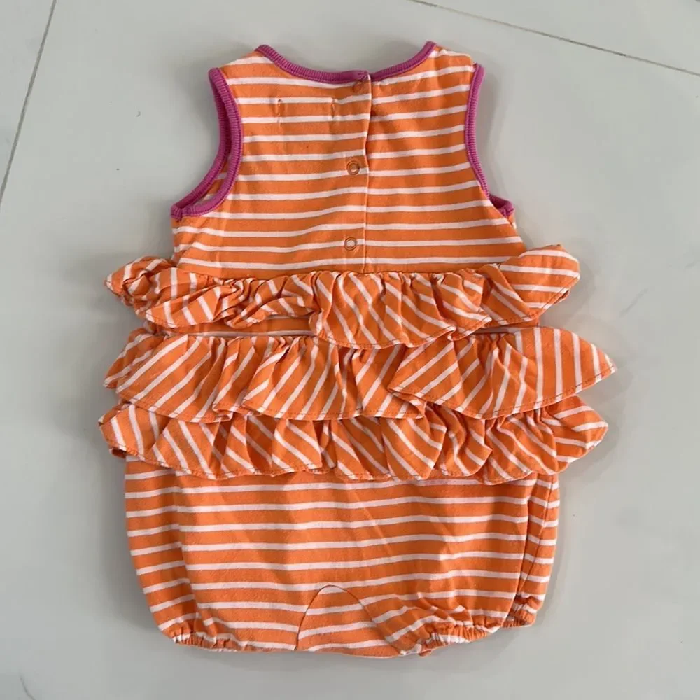 Bundle of 2 Baby Girls Romper Ralph Lauren Size 3 and 9 Month